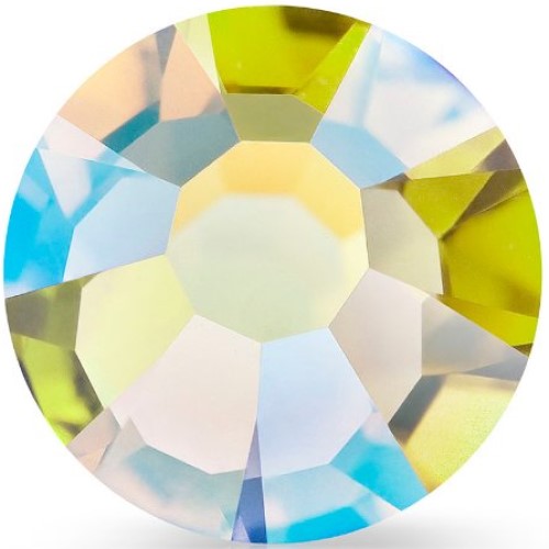 Preciosa Acid Yellow AB flat back rhinestone crystal non hotfix