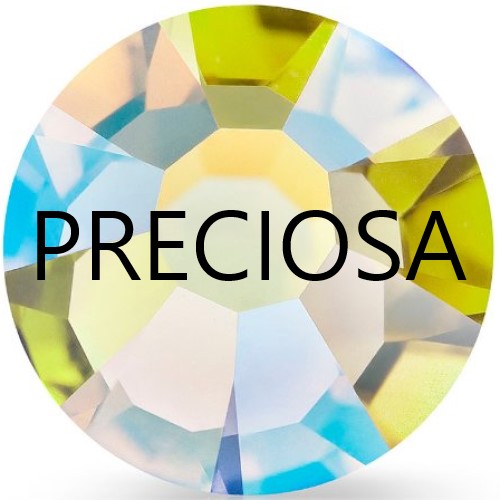 Preciosa Acid Yellow AB flat back rhinestone crystal non hotfix