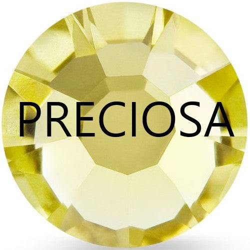 Preciosa Acid Yellow flat back rhinestone crystal non hotfix