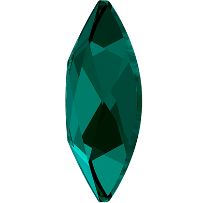 Swarovski Marquise shape flat back rhinestone crystal non hotfix in Emerald color