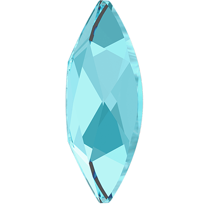 Swarovski Marquise shape flat back rhinestone crystal non hotfix in Aquamarine color