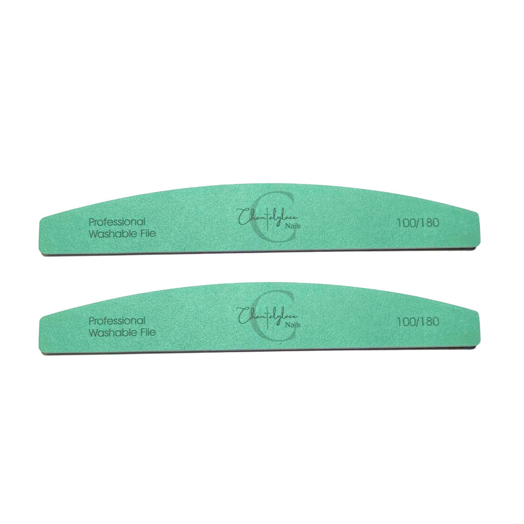 Nail hand files with 100 grit and 180 grit zircon abrasion medium grit and coarse grit