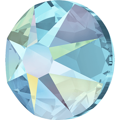 Swarovski Aquamarine AB flat back rhinestone crystal non hotfix
