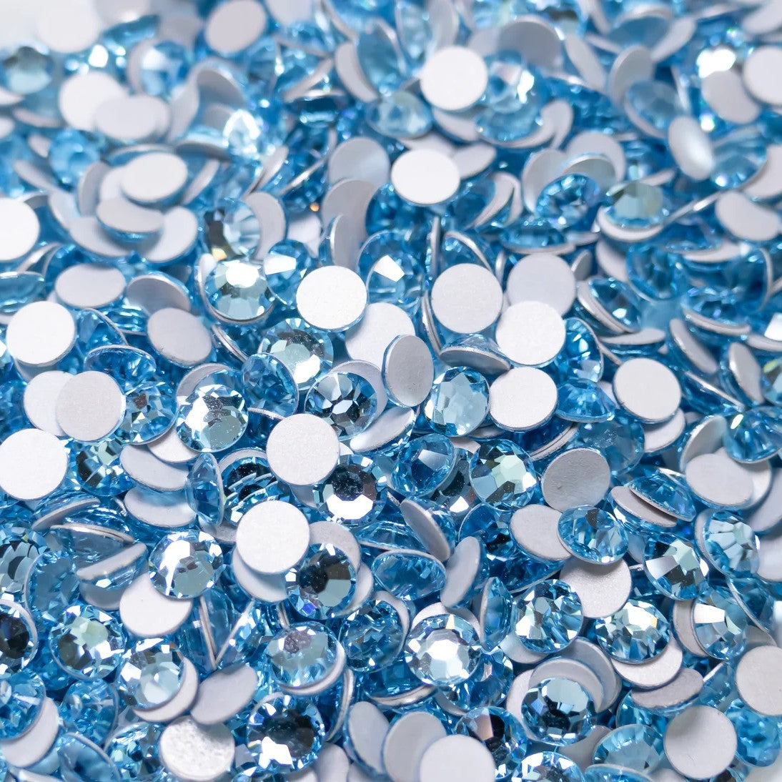 Preciosa Aquamarine flat back rhinestone crystal non hotfix