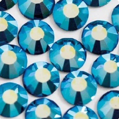 Preciosa Capri Blue AB flat back rhinestone crystal non hotfix