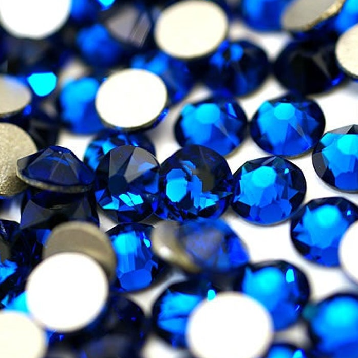 Swarovski Capri Blue flat back rhinestone crystal non hotfix