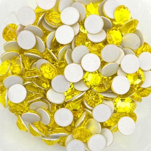 Preciosa Citrine flat back rhinestone crystal non hotfix