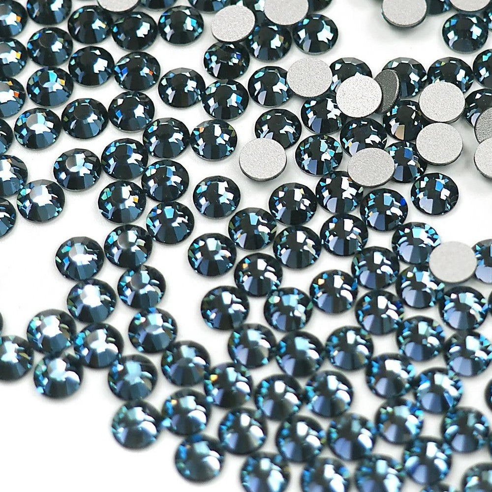 Preciosa Denim Blue flat back rhinestone crystal non hotfix