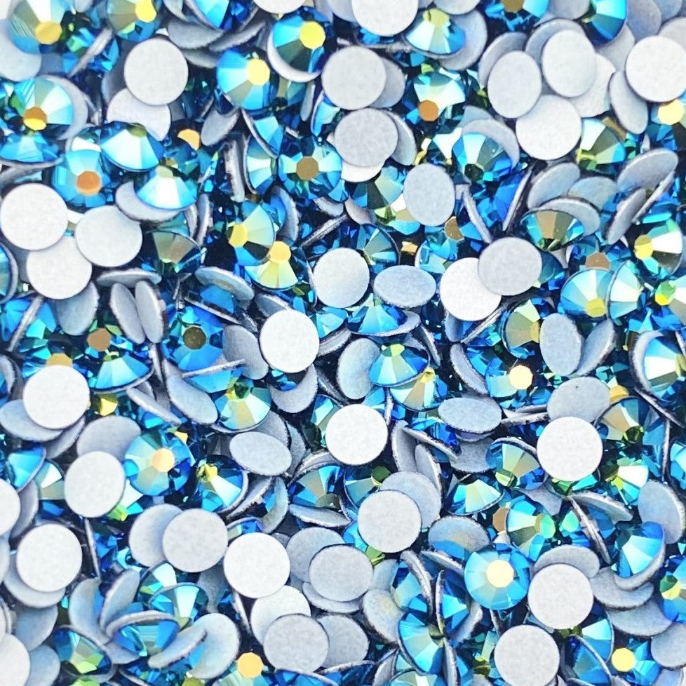 Preciosa Jet AB flat back rhinestone crystal non hotfix