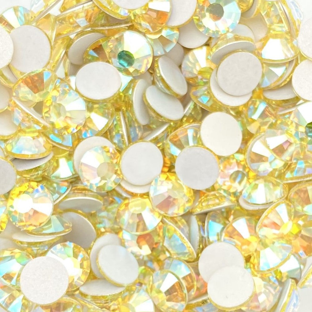 Preciosa Jonquil AB flat back rhinestone crystal non hotfix