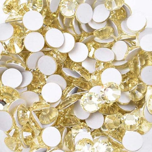 Preciosa Jonquil flat back rhinestone crystal non hotfix