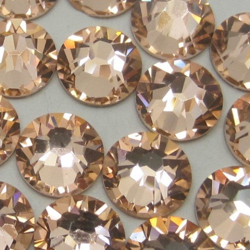 Preciosa Light Peach flat back rhinestone crystal non hotfix