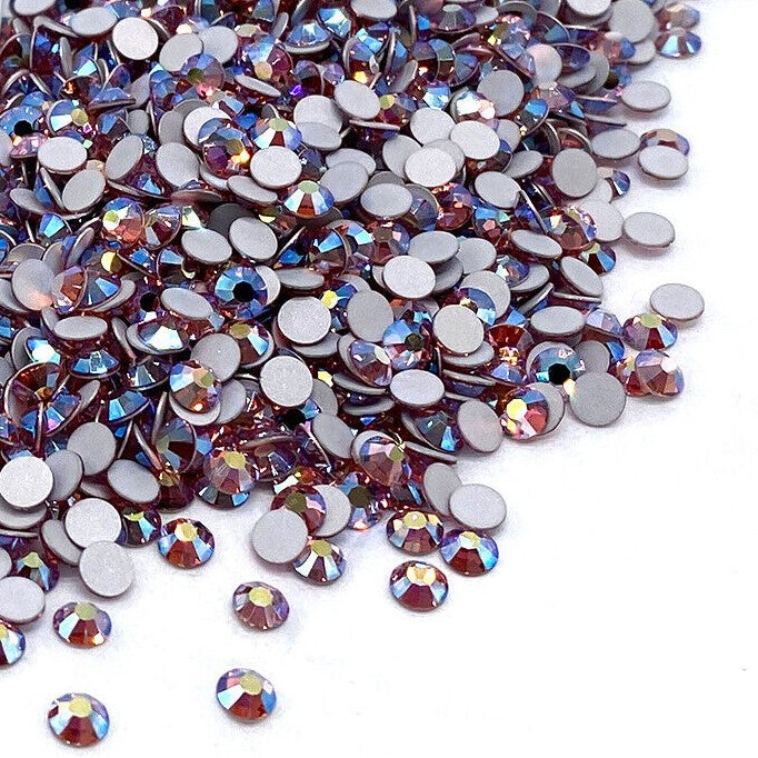 Preciosa Light Rose AB flat back rhinestone crystal non hotfix