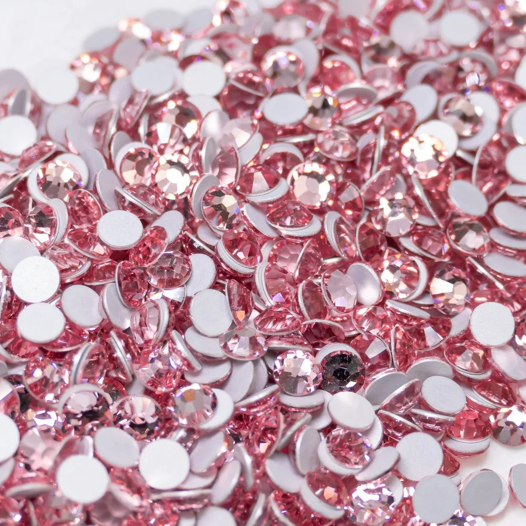 Preciosa Light Rose flat back rhinestone crystal non hotfix