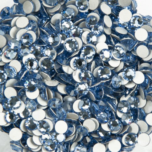 Preciosa Light Sapphire flat back rhinestone crystal non hotfix