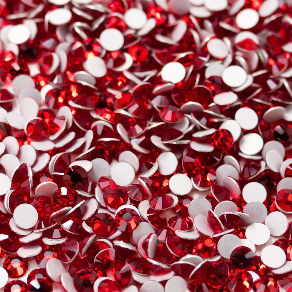 Preciosa Light Siam flat back rhinestone crystal non hotfix