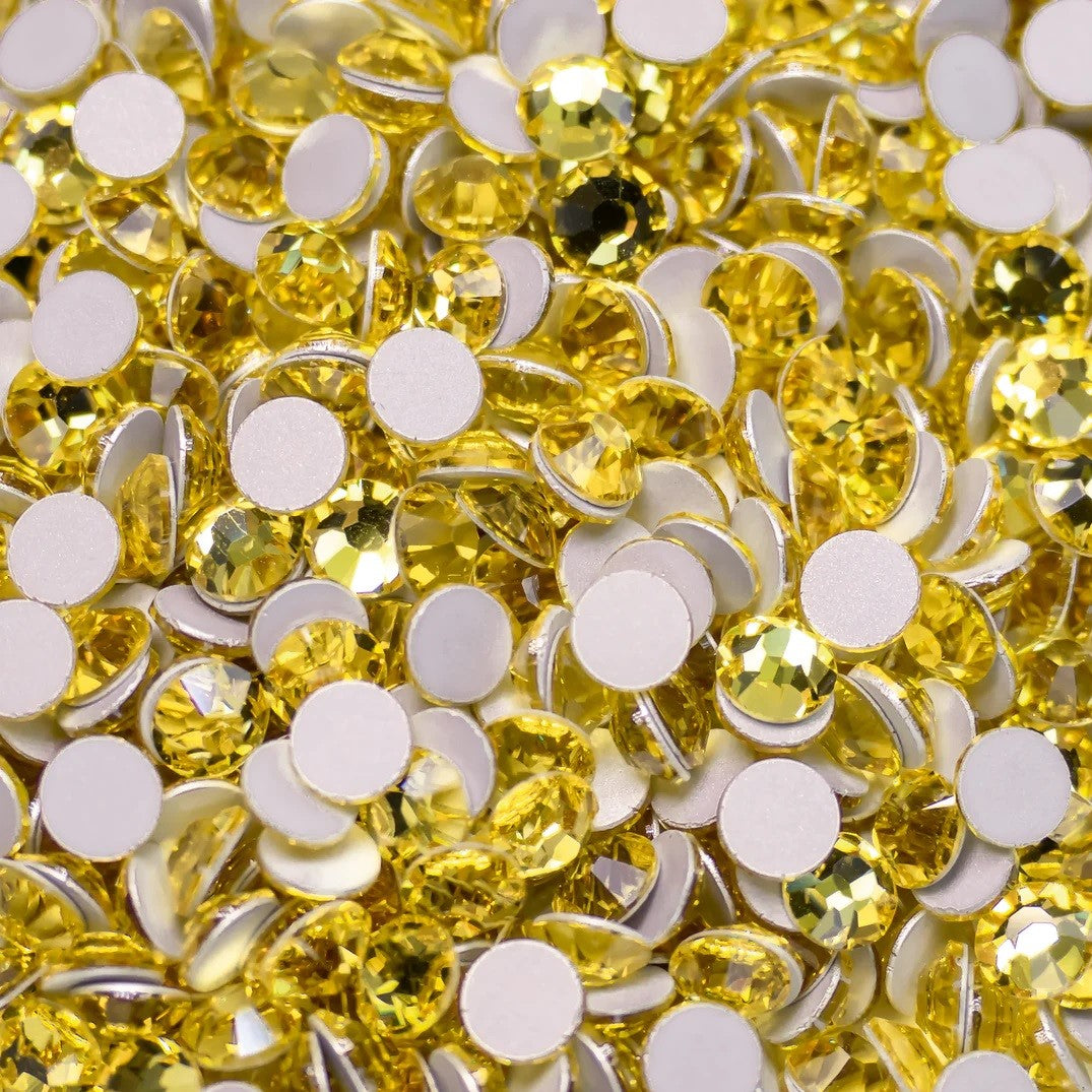 Preciosa Light Topaz flat back rhinestone crystal non hotfix