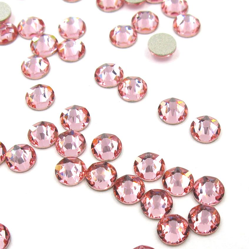 Swarovski Light Rose flat back rhinestone crystal non hotfix