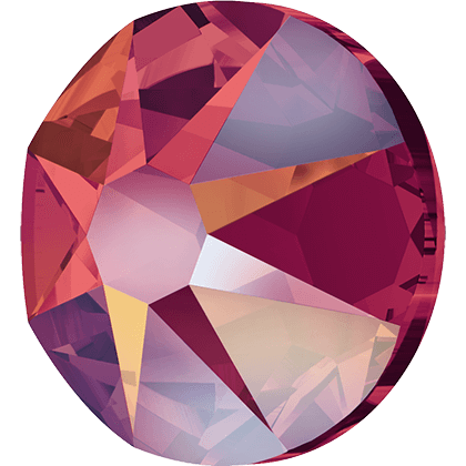 Swarovski Light Siam AB flat back rhinestone crystal non hotfix