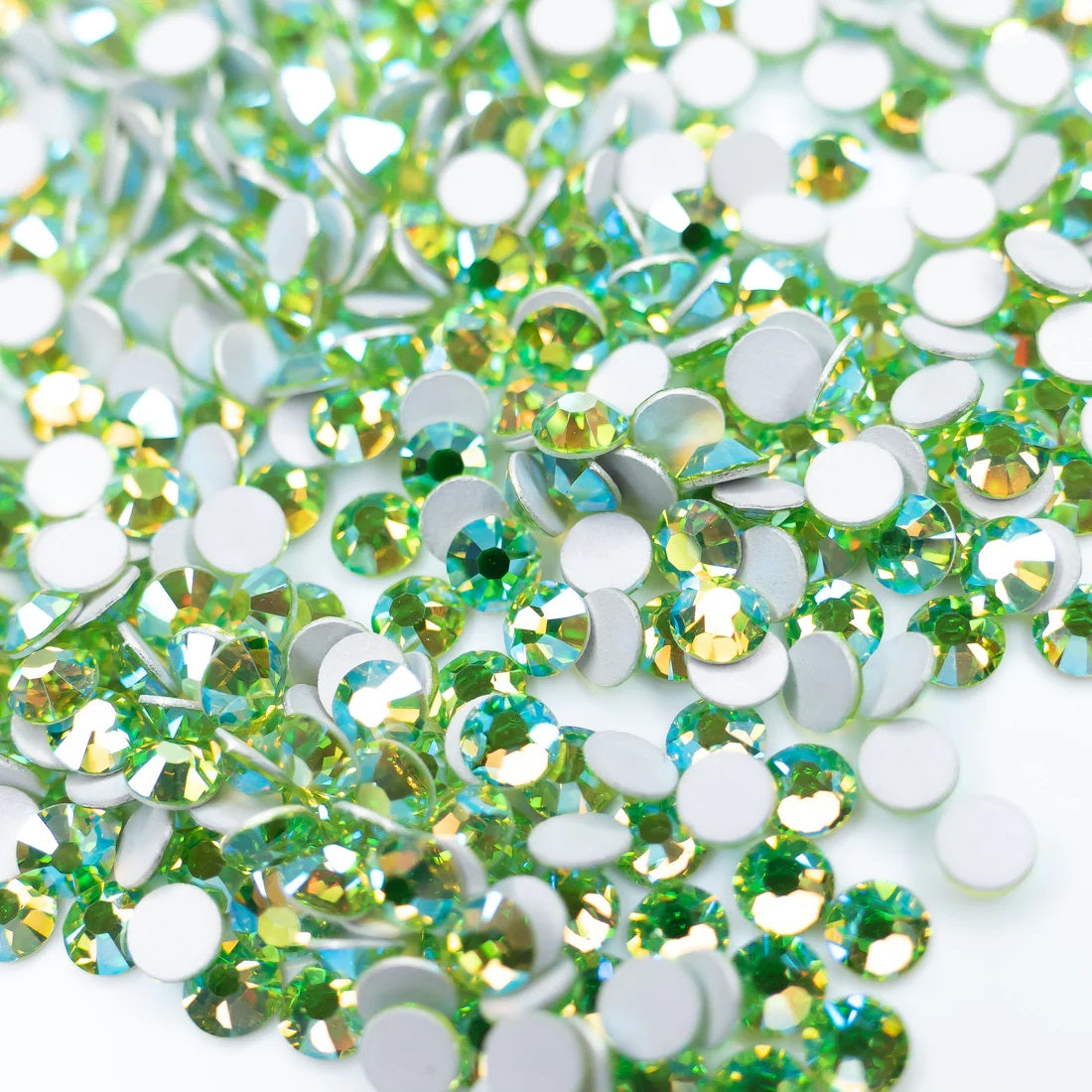 Preciosa Limecicle AB flat back rhinestone crystal non hotfix