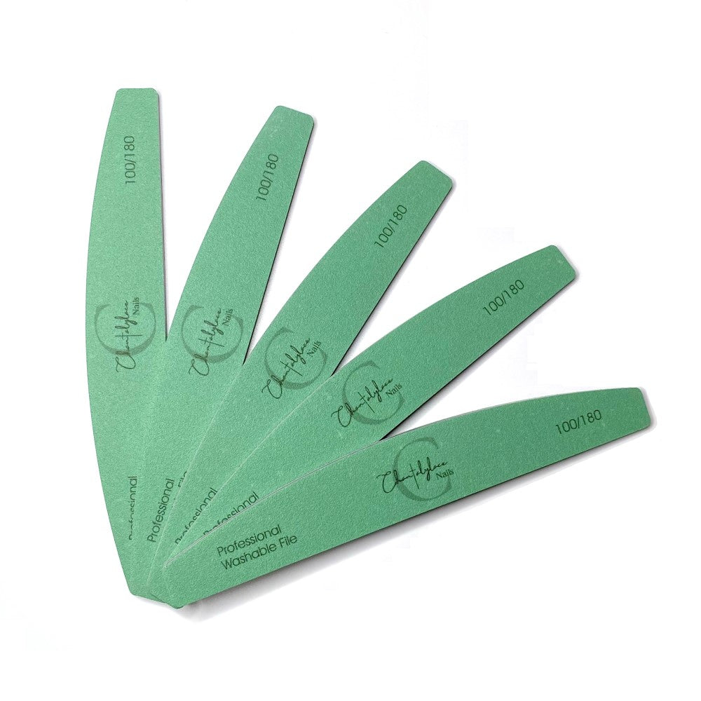 Nail hand files with 100 grit and 180 grit zircon abrasion medium grit and coarse grit