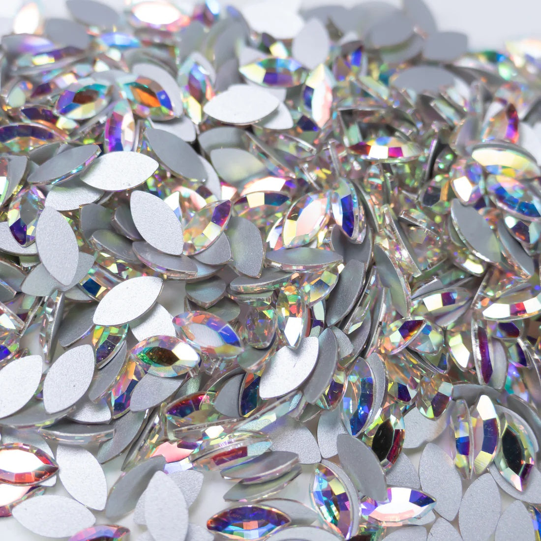 Preciosa Navette shape flat back rhinestone crystal non hotfix