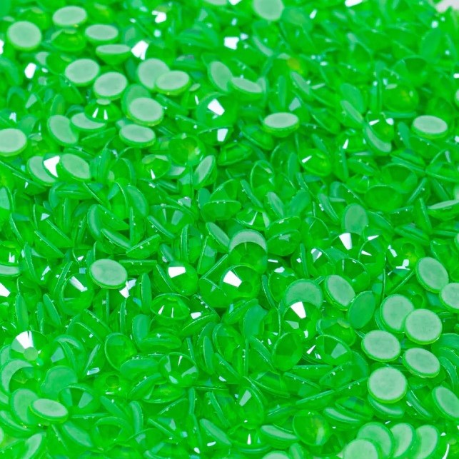 Preciosa Neon Green flat back rhinestone crystal non hotfix