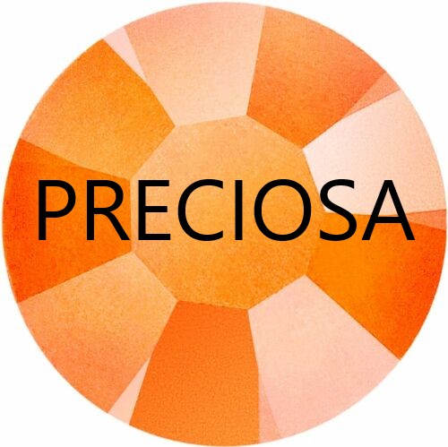 Preciosa Neon Orange flat back rhinestone crystal non hotfix