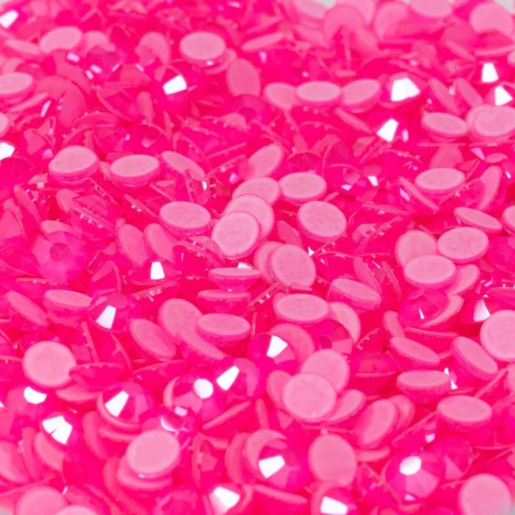 Preciosa Neon Pink flat back rhinestone crystal non hotfix