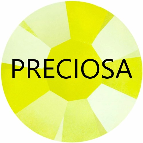 Preciosa Neon Yellow flat back rhinestone crystal non hotfix