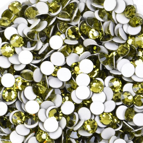 Preciosa Olivine flat back rhinestone crystal non hotfix