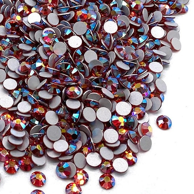 Preciosa Padparadscha AB flat back rhinestone crystal non hotfix