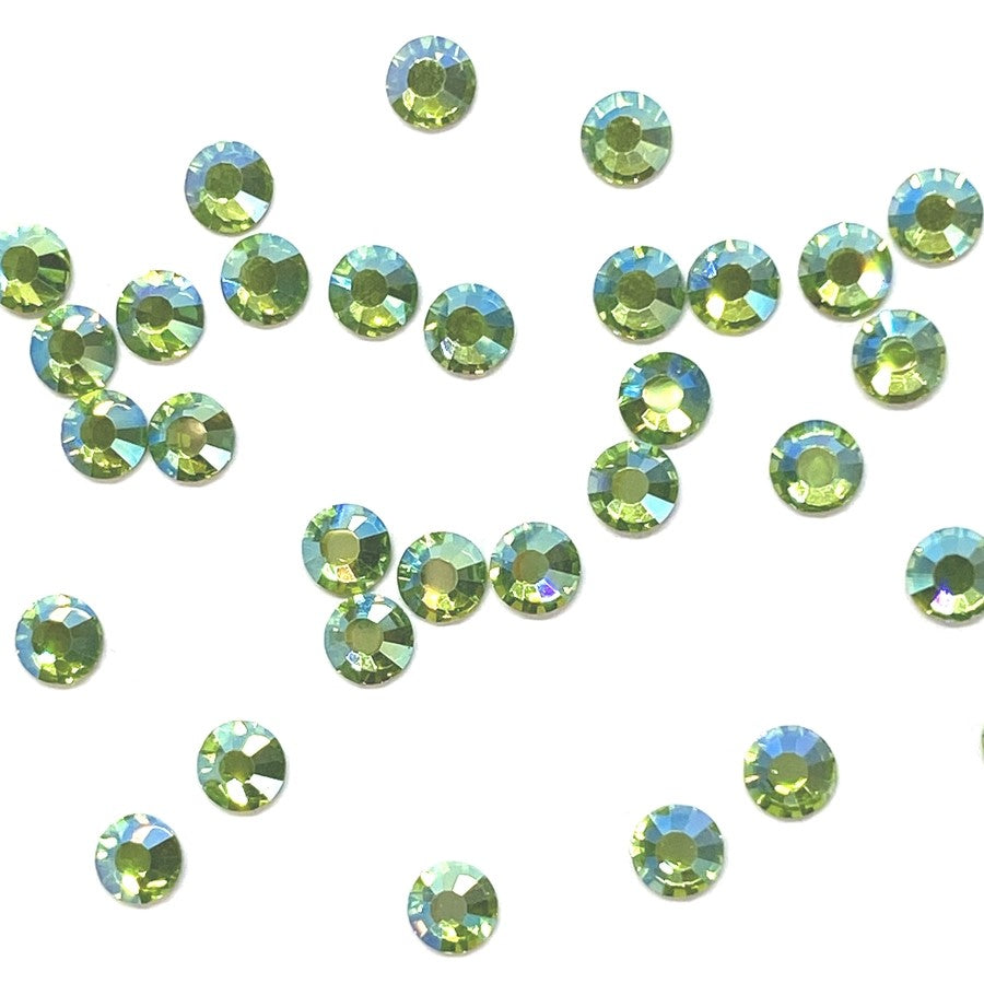 Preciosa Peridot AB flat back rhinestone crystal non hotfix