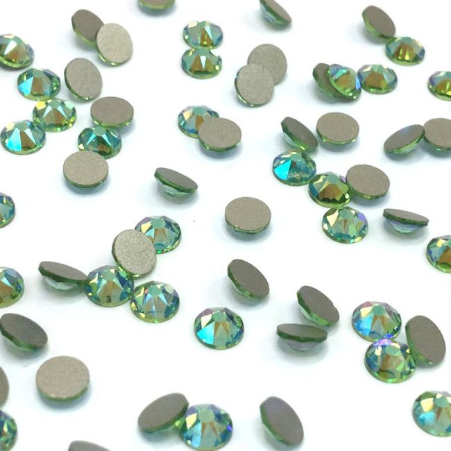 Swarovski Peridot Shimmer flat back rhinestone crystal non hotfix