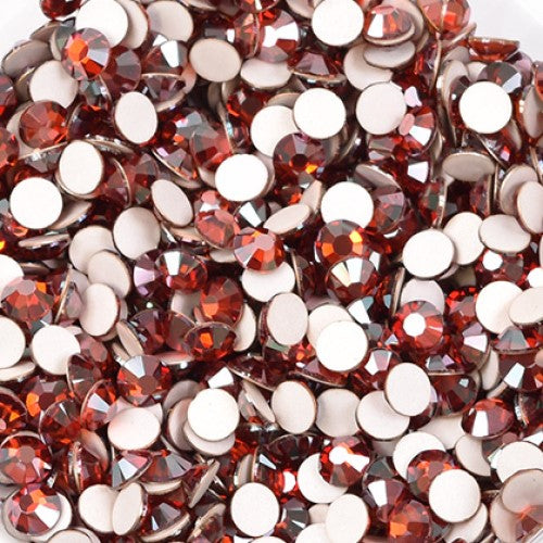 Preciosa Red Flame flat back rhinestone crystal non hotfix