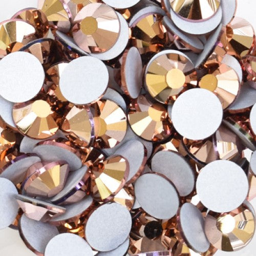 Preciosa Starlight Gold flat back rhinestone crystal non hotfix