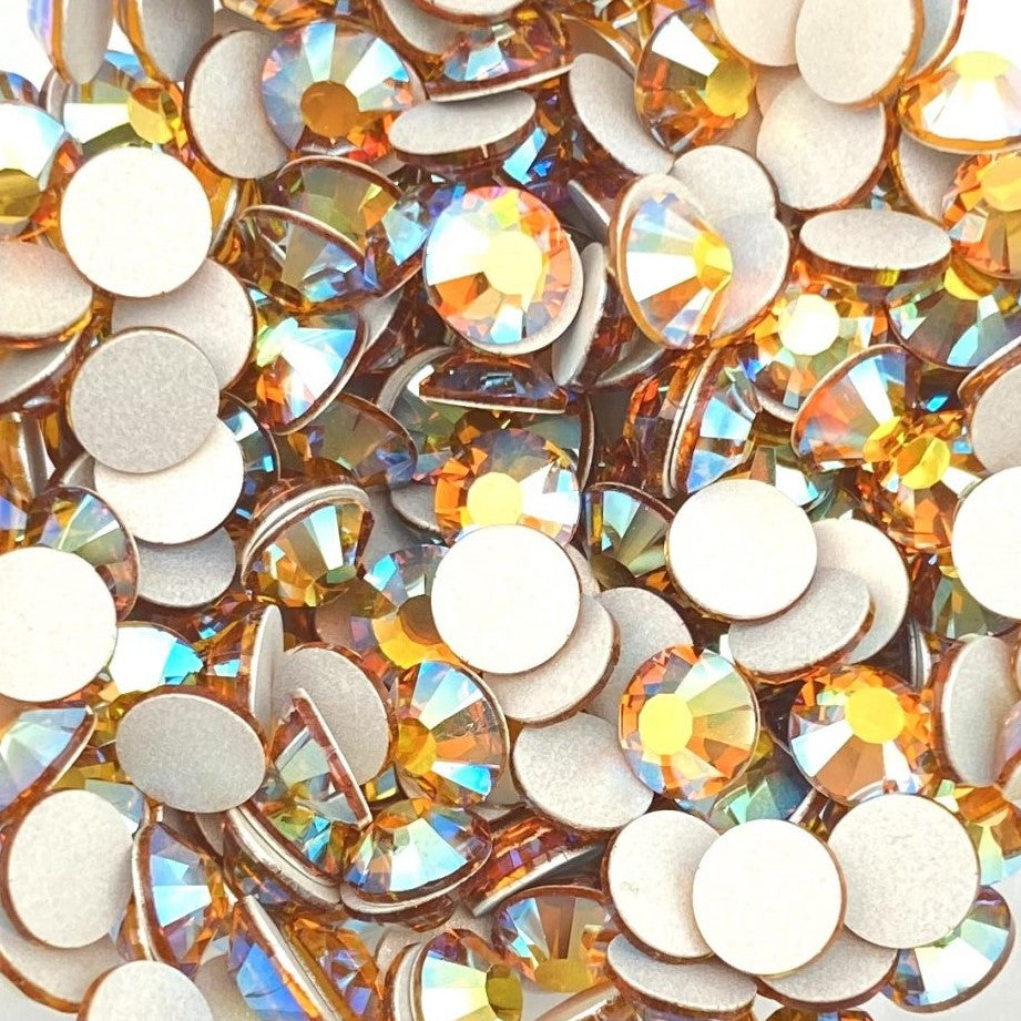 Preciosa Topaz AB flat back rhinestone crystal non hotfix