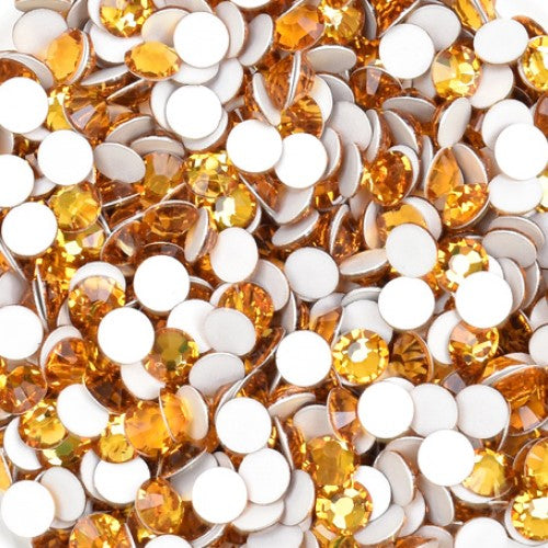 Preciosa Topaz flat back rhinestone crystal non hotfix