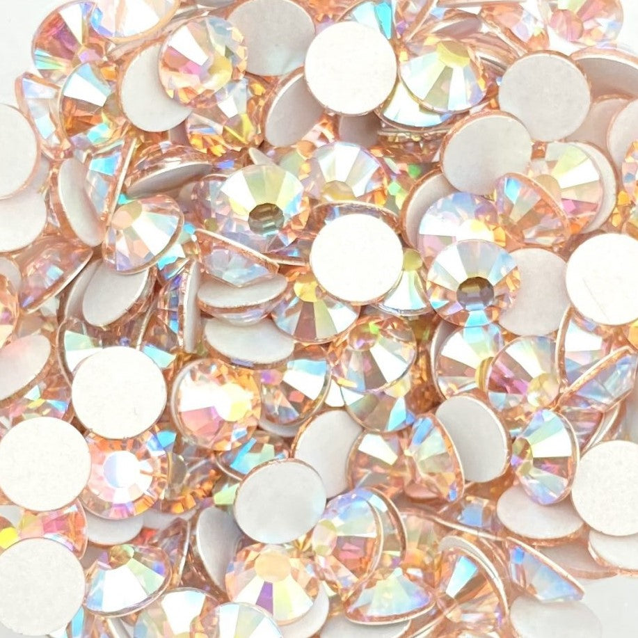 Preciosa Vintage Rose AB flat back rhinestone crystal non hotfix