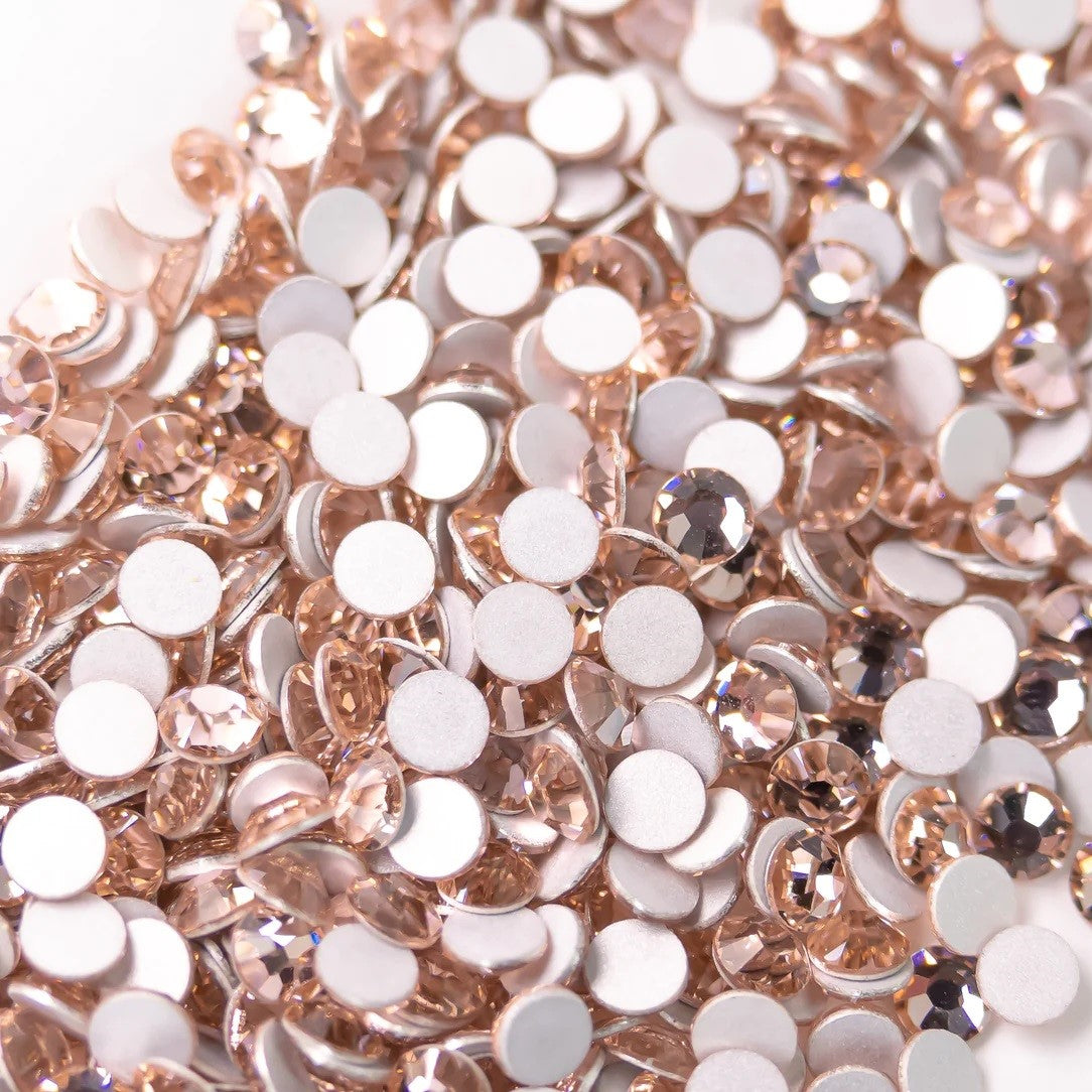 Preciosa Vintage Rose flat back rhinestone crystal non hotfix