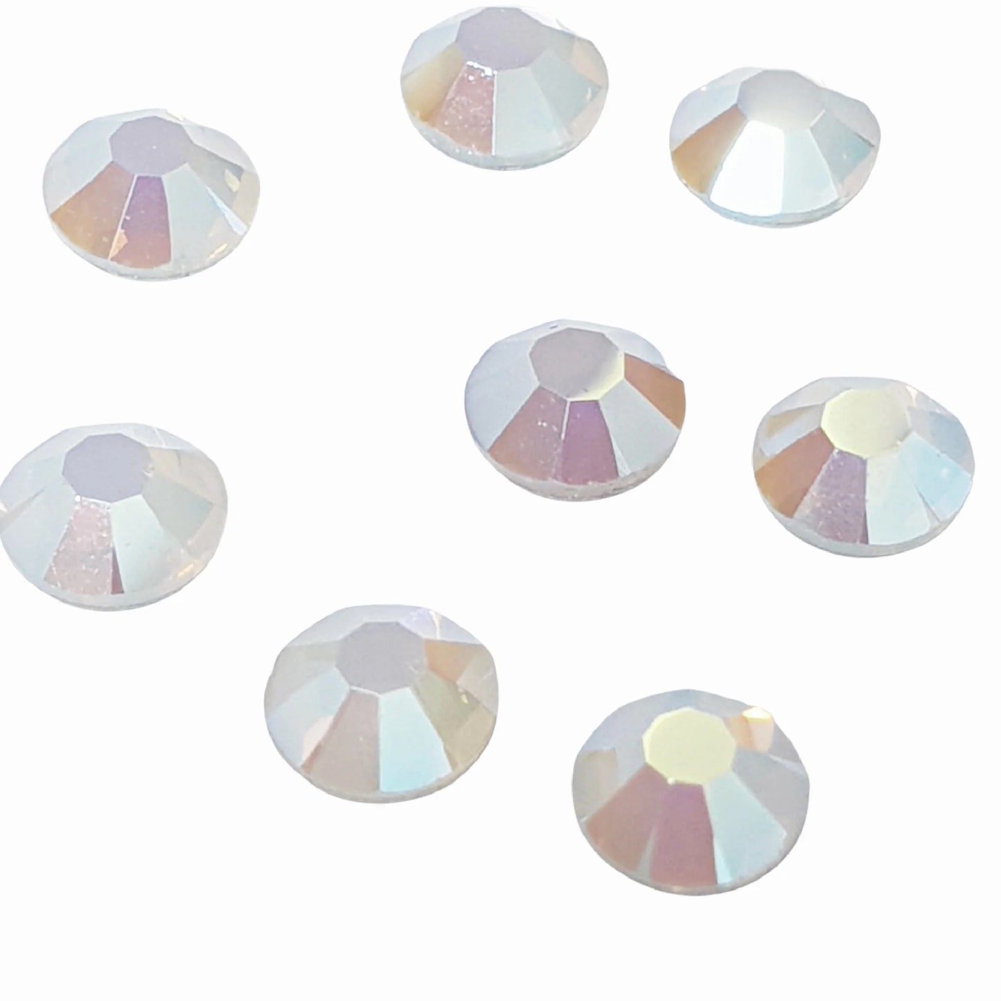 Preciosa White Opal AB flat back rhinestone crystal non hotfix