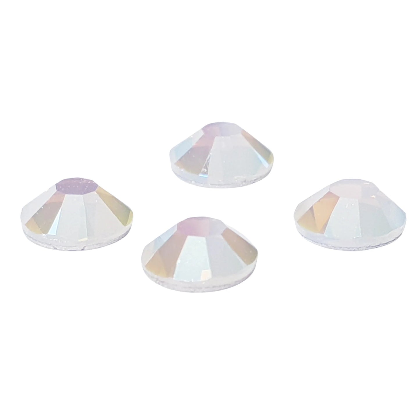 Preciosa White Opal AB flat back rhinestone crystal non hotfix