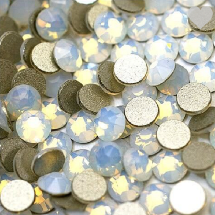 Swarovski White Opal flat back rhinestone crystal non hotfix