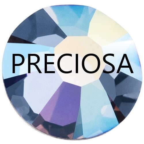 Preciosa Denim Blue AB flat back rhinestone crystal non hotfix