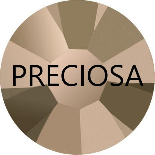 Preciosa Jet Brown Flare flat back rhinestone crystal non hotfix