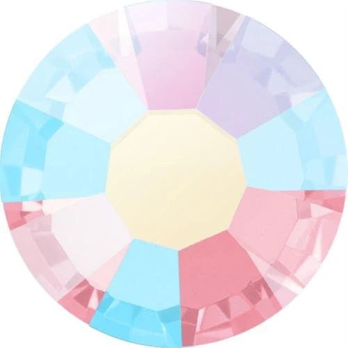 Preciosa Light Rose AB flat back rhinestone crystal non hotfix