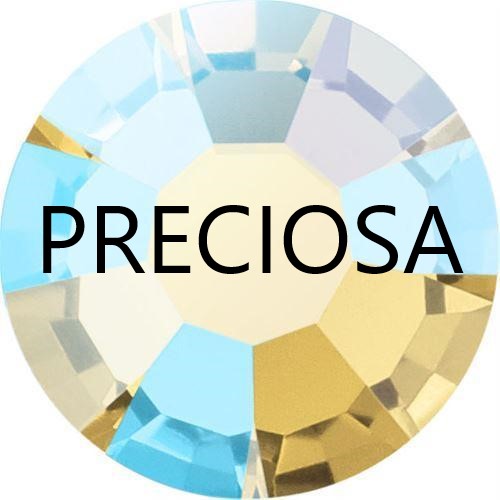 Preciosa Light Topaz AB flat back rhinestone crystal non hotfix