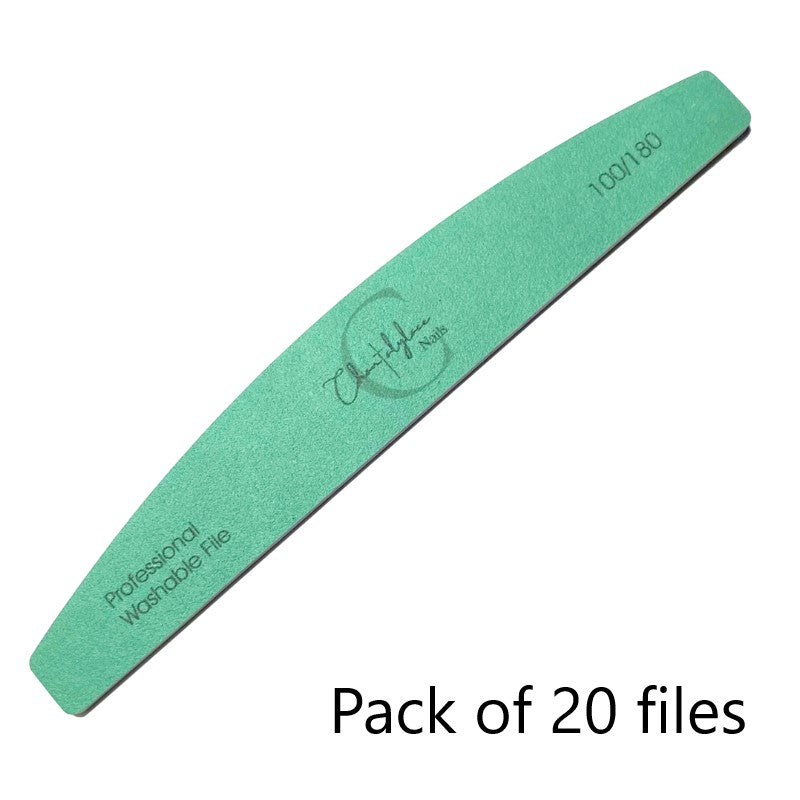 Nail hand files with 100 grit and 180 grit zircon abrasion medium grit and coarse grit