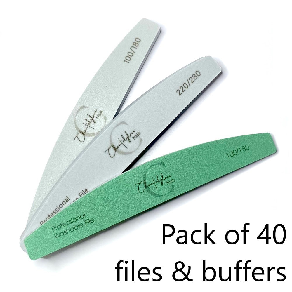 Nail Files and Buffers with fine, coarse, medium and extra fine Grit