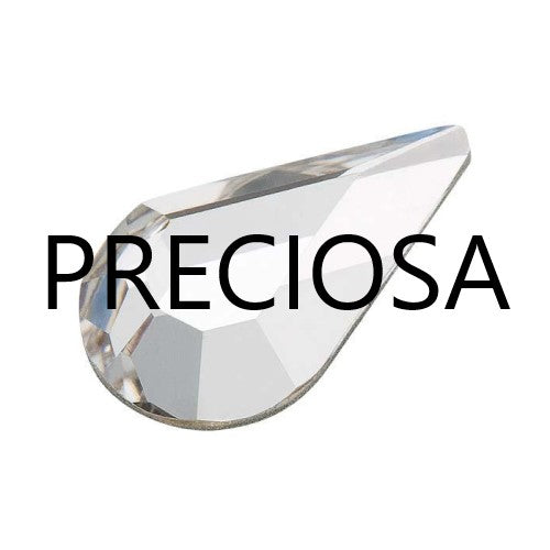 Preciosa Pear shape flat back rhinestone crystal non hotfix